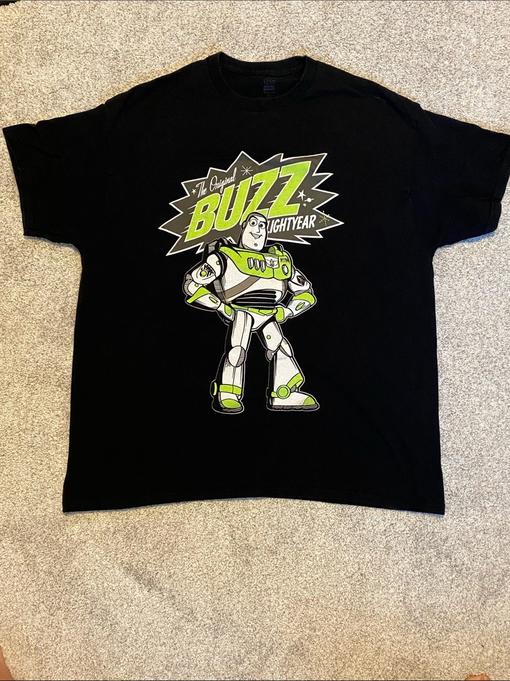 XL Disney Buzz Lightyear Graphic Tee - Black & Green adult men’s